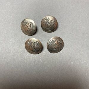 Vintage Southwest kokopelli sterling silver buttons